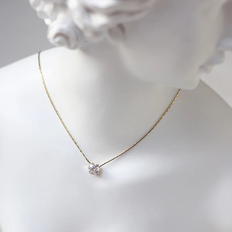 Delicate Diamond Studded Necklace